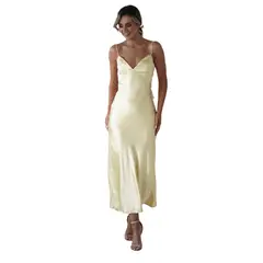 BLWOENS - Vestido casual de verano para mujeres - Amarillo