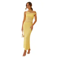 BLWOENS - Vestido casual de verano para mujeres - Amarillo