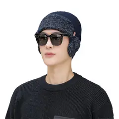 ZIMRAHYG - Gorro De Punto Para Hombre Con Protección Para Los Oídos