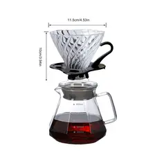 GENERICO - Kit dripper v60 + jarra de café 600ml GRATIS filtro de papel
