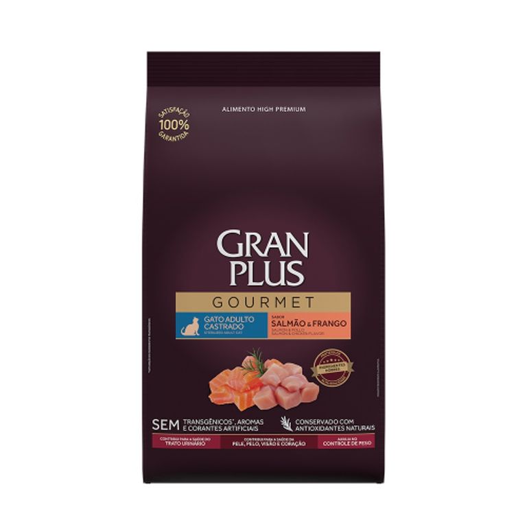 Gourmet Gatos Adultos Castrados Salmon y Pollo 10 Kg