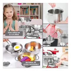 GENERICO - Pack6 Utensilios de Cocina de Acero Y+Banderitas Adhesivas