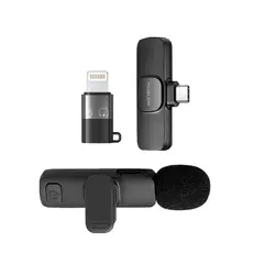 KUZLER - Micrófono Inalámbrico entrada Tipo C con Adaptador iPhone RECWAVE-C