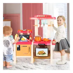 GENERICO - Pack4 Set de 45 Piezas de Cocina Rosado Y+Papel de Regalo