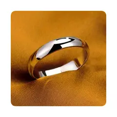 GENERICO - Anillo Clásico de Acero Inoxidable Unisex Plateado T7