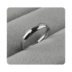 GENERICO - Anillo Clásico de Acero Inoxidable Unisex Plateado T11