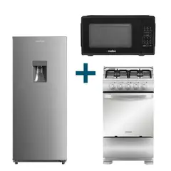 MABE - Combo Refrigeradora 187L +Cocina 52cm +Horno microondas
