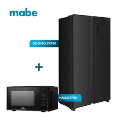 MABE - Combo Refrigeradora Side by Side +Horno microondas 20L
