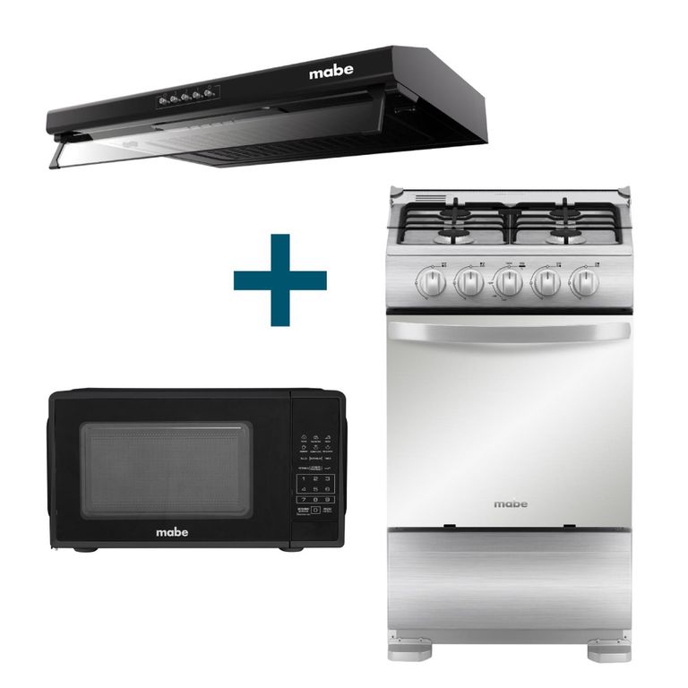 Combo Cocina 52cm +Campana 60cm +Horno microondas 20L