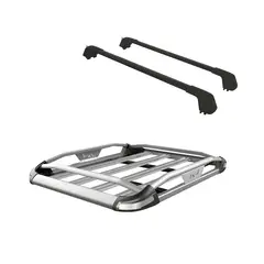 S&T - Parrilla Portaequipaje Universal 4x4 Aluminio 140x100 Plata