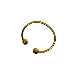 GENERICO - Pulsera Magnética de Acero Inox Diseño Abierto con Iman Dorado