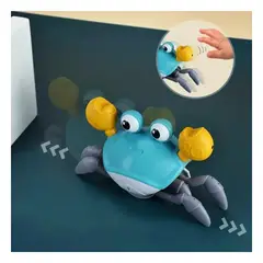 GENERICO - Pack2 Cangrejo Playero a Cuerda Celeste Y+Regalo Stickers