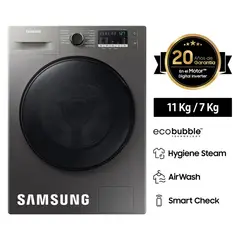 SAMSUNG - Lavaseca Carga Frontal 11 Kg/7 Kg WD11T4046BXPE Inox