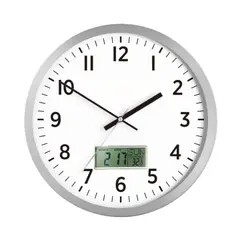 GENERICO - Reloj de Pared Analógico con Display Digital