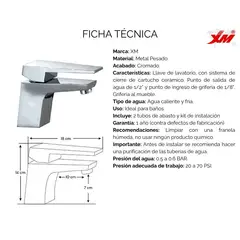 XM - MEZCLADORA MONOCOMANDO M8177