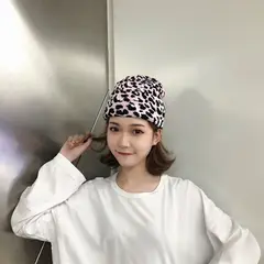 KAST PE - Beanie Animal Print ceñido estampado leopardo Rosa