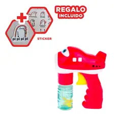 GENERICO - Juguete de Avion Lanzador de Burbujas Rojo Y+Regalo Stickers