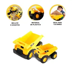 GENERICO - Pack4 Set de Juego Carros Kids Truck City Y+Ligas de Regalo
