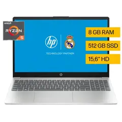 HP - LAPTOP 8GB RAM 512GB SSD AMD RYZEN 5-7520U 156 HD WINDOWS 11H PLATEADO 15-fc0079la