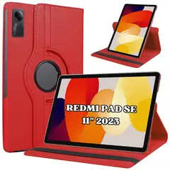 GENERICO - Funda Protector Giratorio 360° para Redmi PAD SE 11 " - ROJO