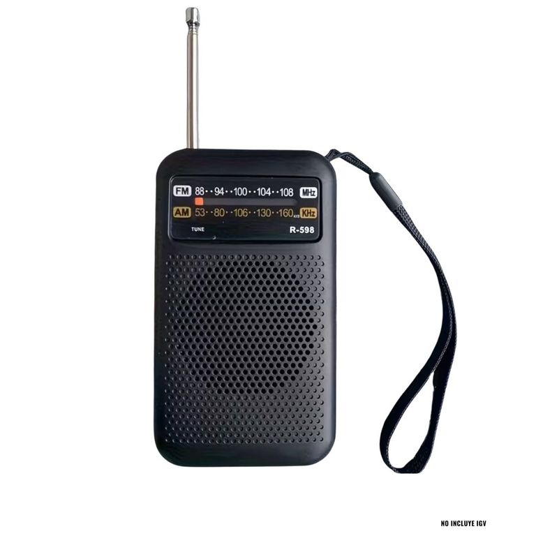 Radio Portátil AM FM con Altavoces Estéreo