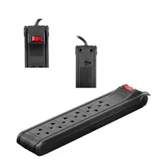 POWER LITE - Supresor De Pico 6 Tomas Universales Extensión