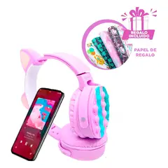 GENERICO - Audifonos Modernos con Diseño Lila Y+Papel de Regalo