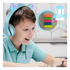 GENERICO - Pack12 Orejeras Plegables en Celes Y+Banderitas Adhesivas