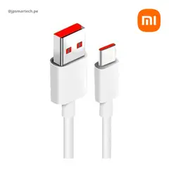 XIAOMI - Cable 6A USB a Type C Support 120W 67W 33W - Blanco