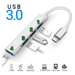GENERICO - Adaptador Múltiple USB tipo C 4 en 1