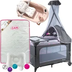 EBABY - Cuna Corral Dacora 750-2 con Colchón + Bañera