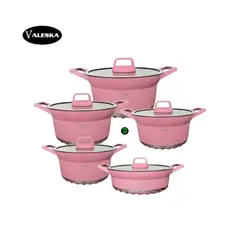 VALESKA - Juego de Ollas Antiadherente 10 Piezas VL-LET010