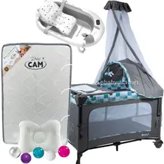 EBABY - Cuna Corral Dacora 750-2 con Colchón + Bañera