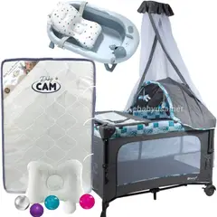 EBABY - Cuna Corral Dacora 750-2 con Colchón + Bañera