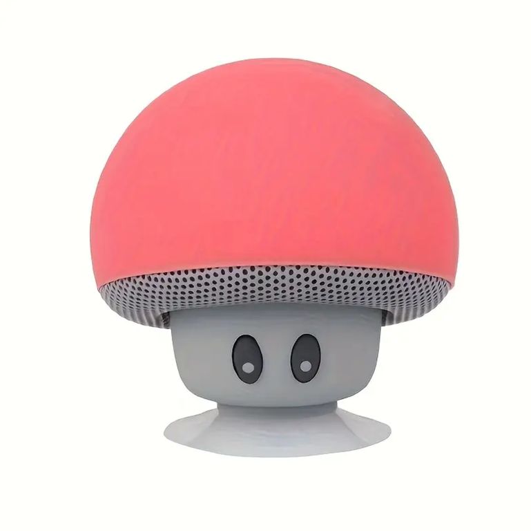 Parlante Portátil Cabeza de Hongo Bluetooth Melón Rojo