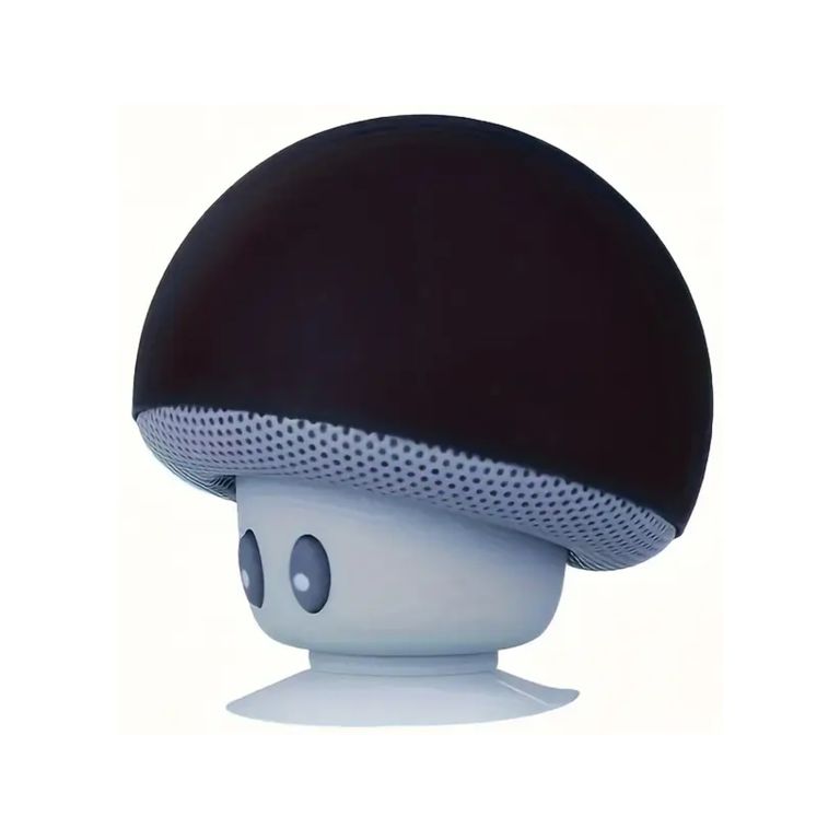Parlante Portátil Cabeza de Hongo Bluetooth Negro