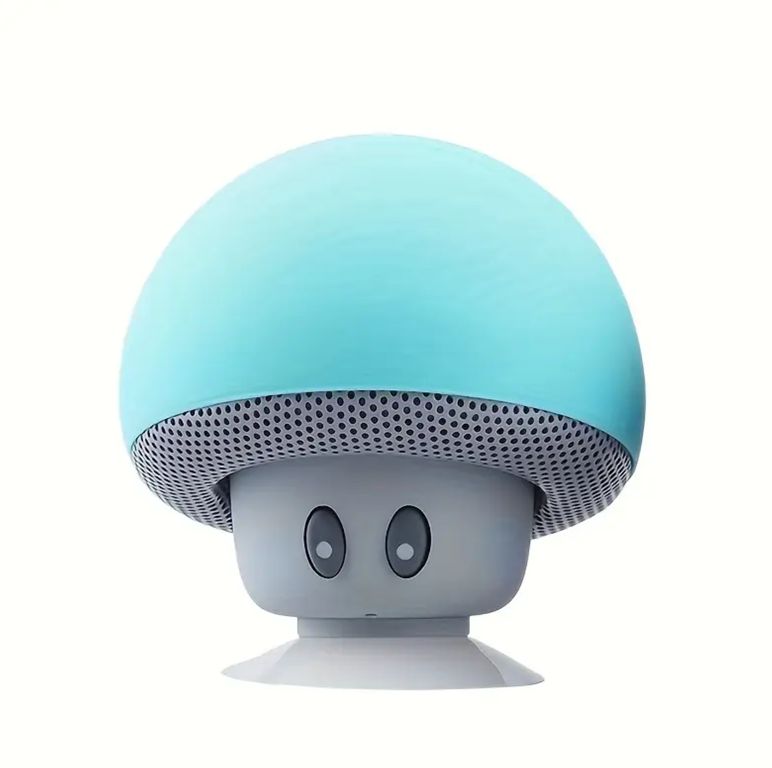 Parlante Portátil Cabeza de Hongo Bluetooth Azul Claro