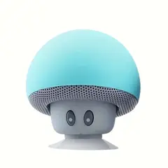 GENERICO - Parlante Portátil Cabeza de Hongo Bluetooth Azul Claro