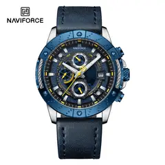 NAVIFORCE - Reloj NF8055 Azul Correa Cuero para Caballero