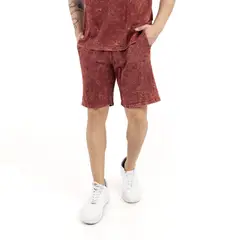 NEW YORK STARS - SHORT LAVADOS TIEDAY-ROJO