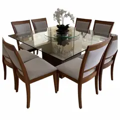 STIL NOVO - JUEGO DE COMEDOR 6 SILLAS RAFAEL BEIGE CLARO