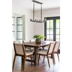 STIL NOVO - JUEGO DE COMEDOR 6 SILLAS BASTIAN BEIGE CLARO