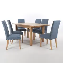 STIL NOVO - JUEGO DE COMEDOR 6 SILLAS ZOE AZUL