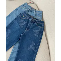 JHAN HIDS - STRAIGHT PANT MAIA BRILLOS ROSAS AZULES