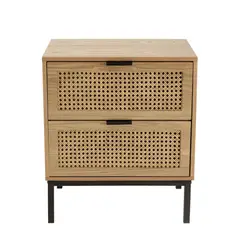 STARHOME - Velador Moderno Lumbre con Rattan Duna