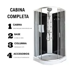 GENERICO - CABINA DE DUCHA LUJO COMPLETA CON HIDROMASAJE