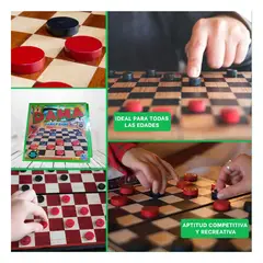 GENERICO - Pack6 Juego de Mesa de Madera Y+Banderitas Adhesivas