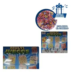 GENERICO - Pack6 Juegos de Mesa Didactico 12 en 1 Y+Ligas de Regalo