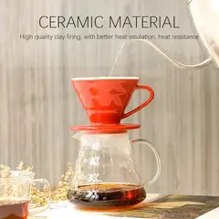 GENERICO - Kit dripper cerámico + jarra de café GRATIS filtro de papel