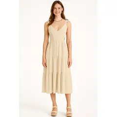 AMA OUTFITTERS - VESTIDO CON COPAS CIELO